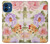 S3035 Peinture douce Fleur Etui Coque Housse pour iPhone 12 mini