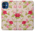 S3037 Jolie Flora Rose Cottage Etui Coque Housse pour iPhone 12 mini