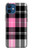 S3091 Motif rose à carreaux Etui Coque Housse pour iPhone 12 mini