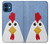 S3254 Poulet Dessin animé Etui Coque Housse pour iPhone 12 mini