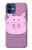 S3269 Porc Dessin animé Etui Coque Housse pour iPhone 12 mini