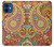 S3402 Floral Paisley Seamless Etui Coque Housse pour iPhone 12 mini