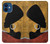 S3453 Africaine Reine Néfertiti Silhouette Etui Coque Housse pour iPhone 12 mini