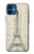 S3474 Dessin Architectural Eiffel Etui Coque Housse pour iPhone 12 mini