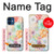 S3705 Fleur florale pastel Etui Coque Housse pour iPhone 12 mini