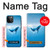 S0843 Baleine bleue Etui Coque Housse pour iPhone 12 Pro Max