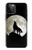 S1981 Loup hurlant à la lune Etui Coque Housse pour iPhone 12 Pro Max