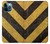 S2231 Noir et Jaune Ligne de risque rayé Etui Coque Housse pour iPhone 12 Pro Max