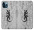 S2446 Gecko bois imprimé graphique Etui Coque Housse pour iPhone 12 Pro Max