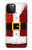 S2846 Costume de Noël Père Noël Rouge Etui Coque Housse pour iPhone 12 Pro Max