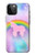 S3070 Arc en ciel pastel ciel Licorne Etui Coque Housse pour iPhone 12 Pro Max