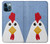 S3254 Poulet Dessin animé Etui Coque Housse pour iPhone 12 Pro Max