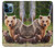 S3558 Famille d'ours Etui Coque Housse pour iPhone 12 Pro Max