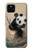 S2210 Peinture Art Panda Fluffy Etui Coque Housse pour Google Pixel 5