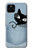S2641 Noir Chat Poche Etui Coque Housse pour Google Pixel 5