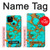 S2688 Aqua Copper Turquoise Graphic Gemme Etui Coque Housse pour Google Pixel 5
