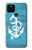 S3053 Marin Blue Anchor Etui Coque Housse pour Google Pixel 5