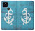 S3053 Marin Blue Anchor Etui Coque Housse pour Google Pixel 5