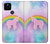 S3070 Arc en ciel pastel ciel Licorne Etui Coque Housse pour Google Pixel 5