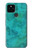 S3147 Aqua Marbre Pierre Etui Coque Housse pour Google Pixel 5
