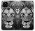 S3372 Lion Visage Etui Coque Housse pour Google Pixel 5