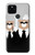 S3557 Ours en Costume Noir Etui Coque Housse pour Google Pixel 5