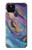 S3676 Pierre de marbre abstraite colorée Etui Coque Housse pour Google Pixel 5