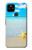S0911 Détendez-vous à la plage Etui Coque Housse pour Google Pixel 4a 5G