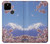 S1060 Mont Fuji Sakura fleur de cerisier Etui Coque Housse pour Google Pixel 4a 5G