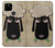 S2826 Mignon Noir Sheep Dormir Dessin Etui Coque Housse pour Google Pixel 4a 5G