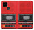 S3204 Rouge Cassette Recorder graphique Etui Coque Housse pour Google Pixel 4a 5G
