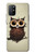S0360 café Chouette Etui Coque Housse pour OnePlus 8T