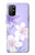 S2361 Fleurs blanches Violet Etui Coque Housse pour OnePlus 8T