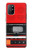 S3204 Rouge Cassette Recorder graphique Etui Coque Housse pour OnePlus 8T