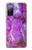S2907 Violet Turquoise Pierre Etui Coque Housse pour Samsung Galaxy S20 FE