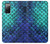 S3047 Vert Sirène écailles de poisson Etui Coque Housse pour Samsung Galaxy S20 FE
