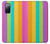 S3678 Vertical arc-en-ciel coloré Etui Coque Housse pour Samsung Galaxy S20 FE