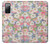 S3688 Motif d'art floral floral Etui Coque Housse pour Samsung Galaxy S20 FE
