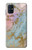 S3717 Imprimé graphique en marbre bleu pastel or rose Etui Coque Housse pour Samsung Galaxy M51