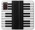 S3078 Noir et blanc Clavier de piano Etui Coque Housse pour Samsung Galaxy Z Fold2 5G