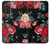 S3112 Motif floral Rose Noir Etui Coque Housse pour Samsung Galaxy Z Fold2 5G