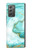 S3399 Vert Marbre Imprimer Graphique Etui Coque Housse pour Samsung Galaxy Z Fold2 5G