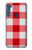 S3535 Rouge vichy Etui Coque Housse pour Motorola One Fusion+