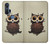 S0360 café Chouette Etui Coque Housse pour Motorola Edge+