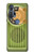 S2656 Radio Vert bakélite millésimé Etui Coque Housse pour Motorola Edge+