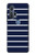 S2767 Marine rayé blanc Etui Coque Housse pour Motorola Edge+