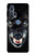 S2823 Noir Loup Bleu Yeux Visage Etui Coque Housse pour Motorola Edge+