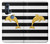 S2882 Noir et blanc rayé Dauphin d'or Etui Coque Housse pour Motorola Edge+