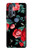 S3112 Motif floral Rose Noir Etui Coque Housse pour Motorola Edge+