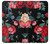 S3112 Motif floral Rose Noir Etui Coque Housse pour Motorola Edge+